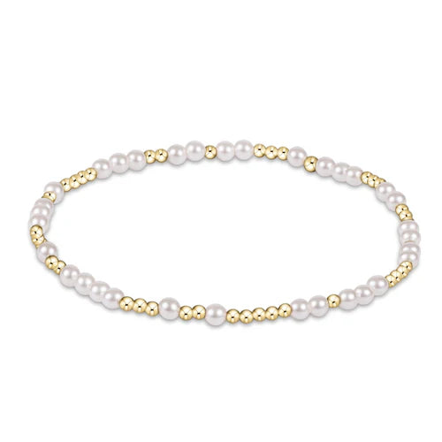 Hope Unwritten 3mm Bead Bracelet Pearl