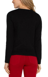 Cut Out Bow Crew Neck Sweater