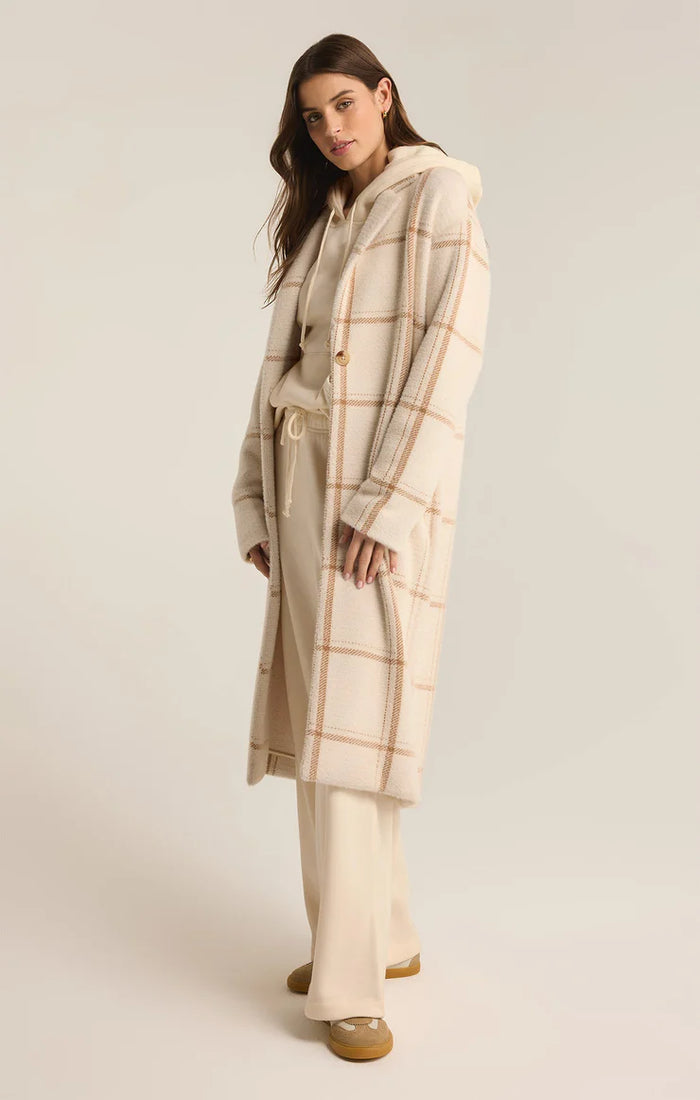 Mason Windowpane Knit Coat