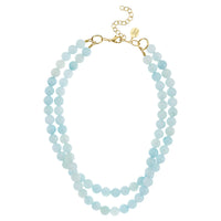 Double Strand Light Blue Necklace