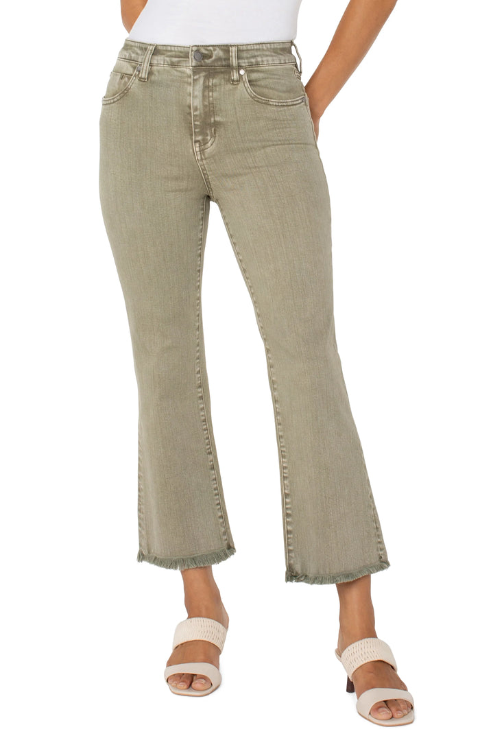 Hannah Crop Flare Mineral Laurel Olive