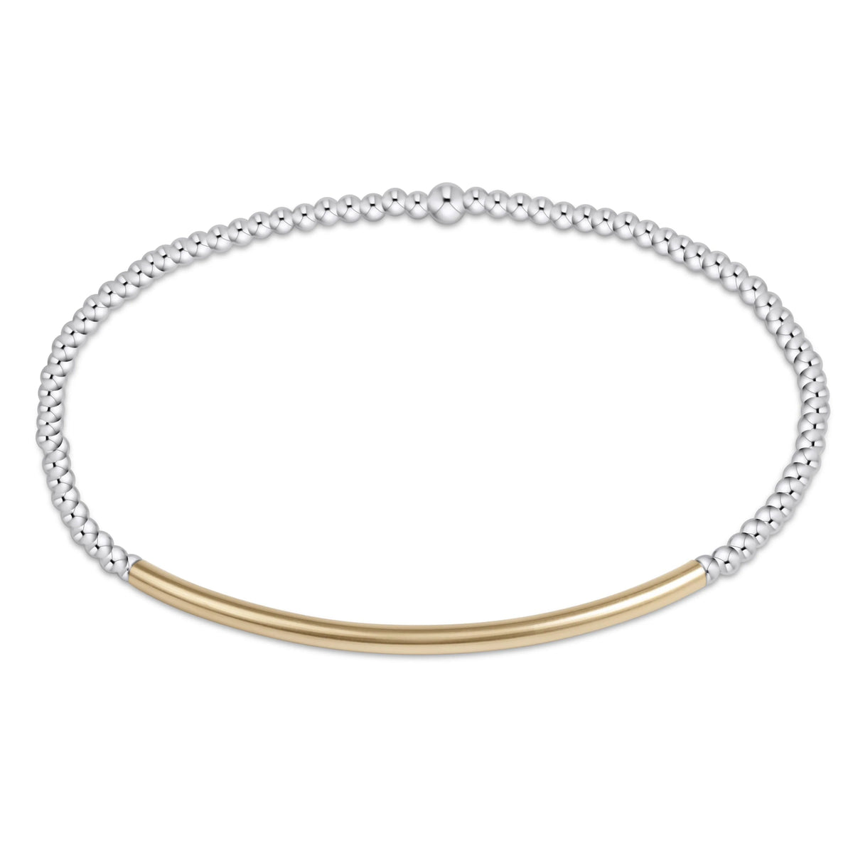 Classic Sterling MXM 2mm Bracelet -Bliss Bar Gold