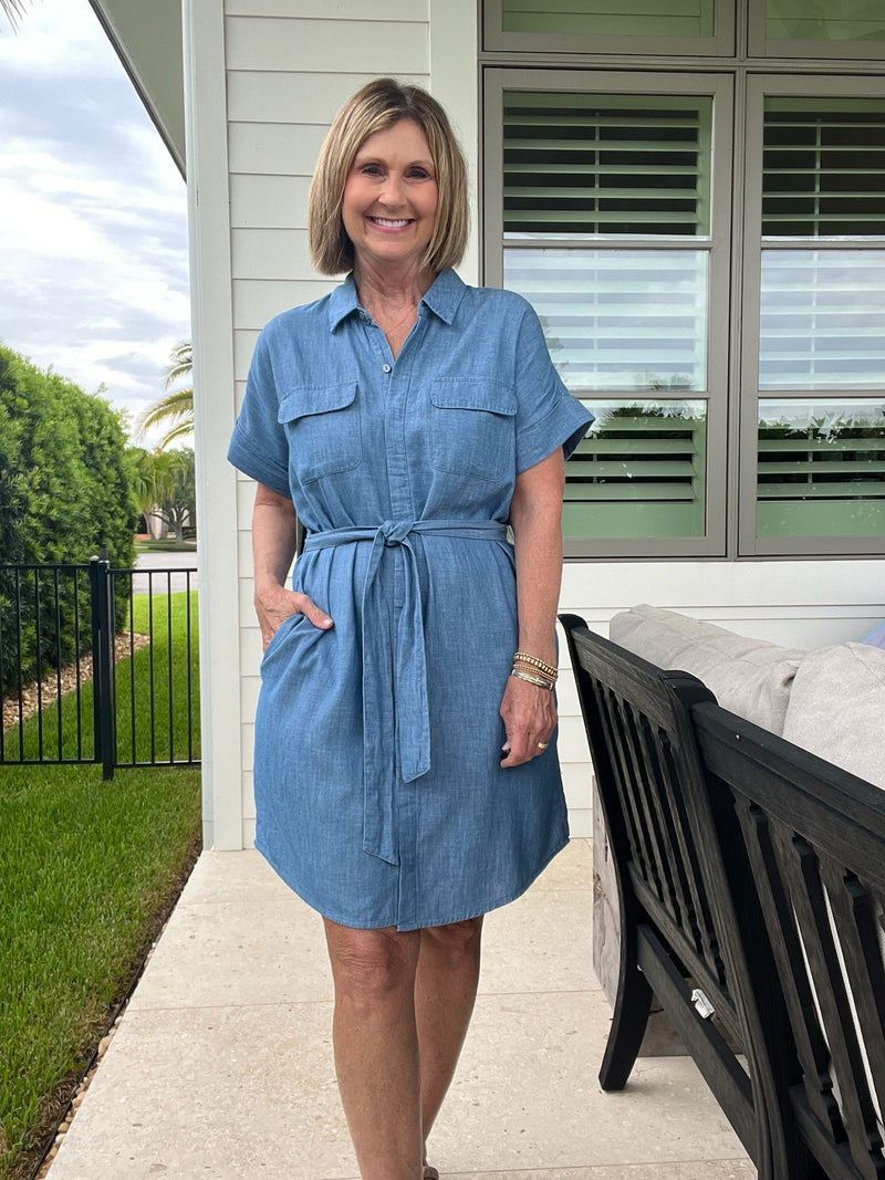 Belted Shirt Dress