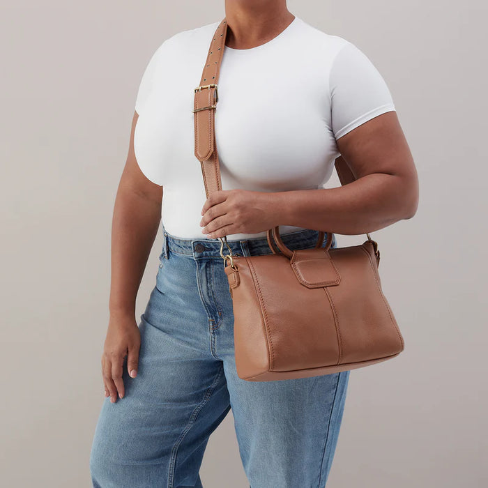 Sheila Medium Satchel Brown Sugar