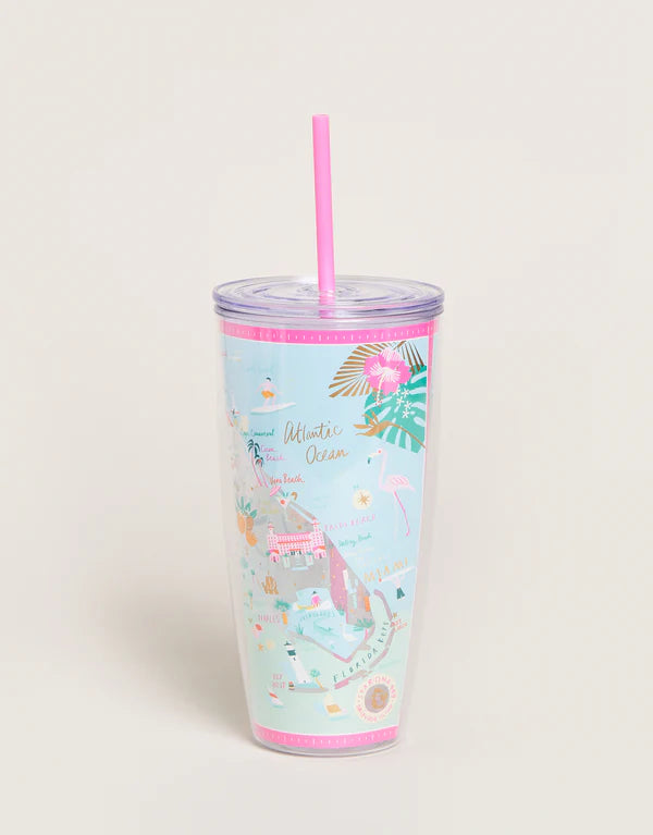 Clear Drink Tumbler 24 oz. Florida