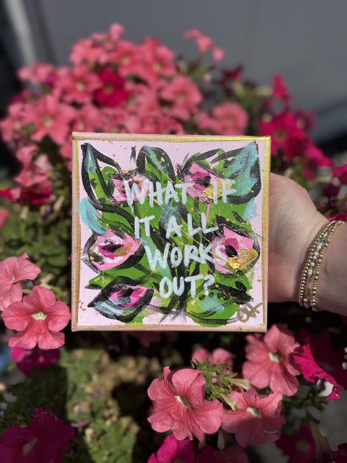 What if Pink Floral 6x6 Canva
