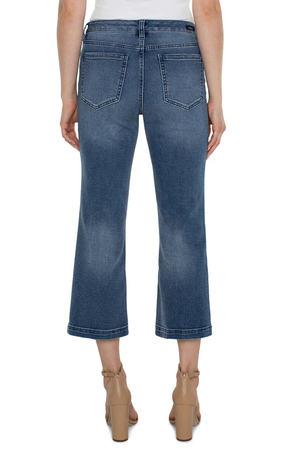 Hannah Crop Flare with Welt Pockets