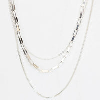 Baylee 3 Layered Chain Silver
