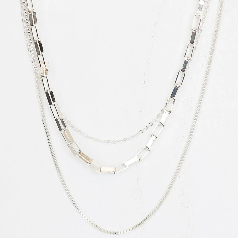 Baylee 3 Layered Chain Silver