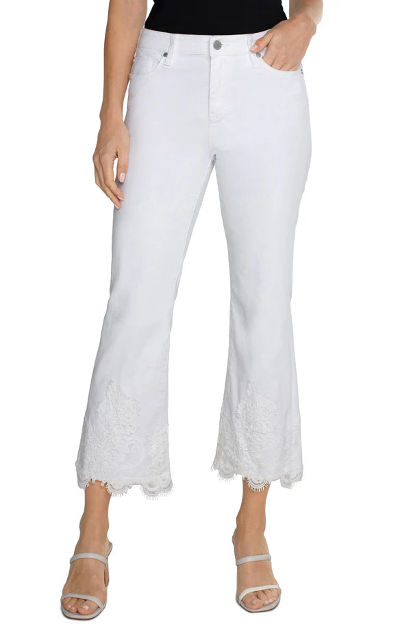 Hannah Crop Flare Bright White