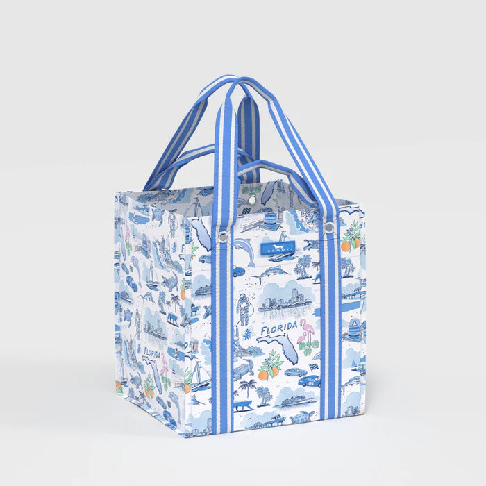Bagette Market Tote-Florida Toile