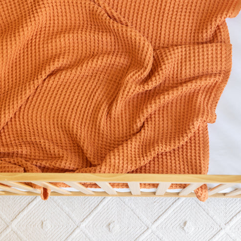 Waffle Baby Blanket Pumpkin