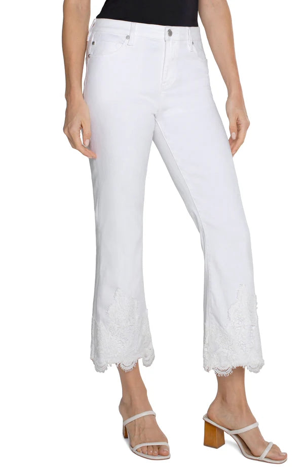 Hannah Crop Flare Bright White