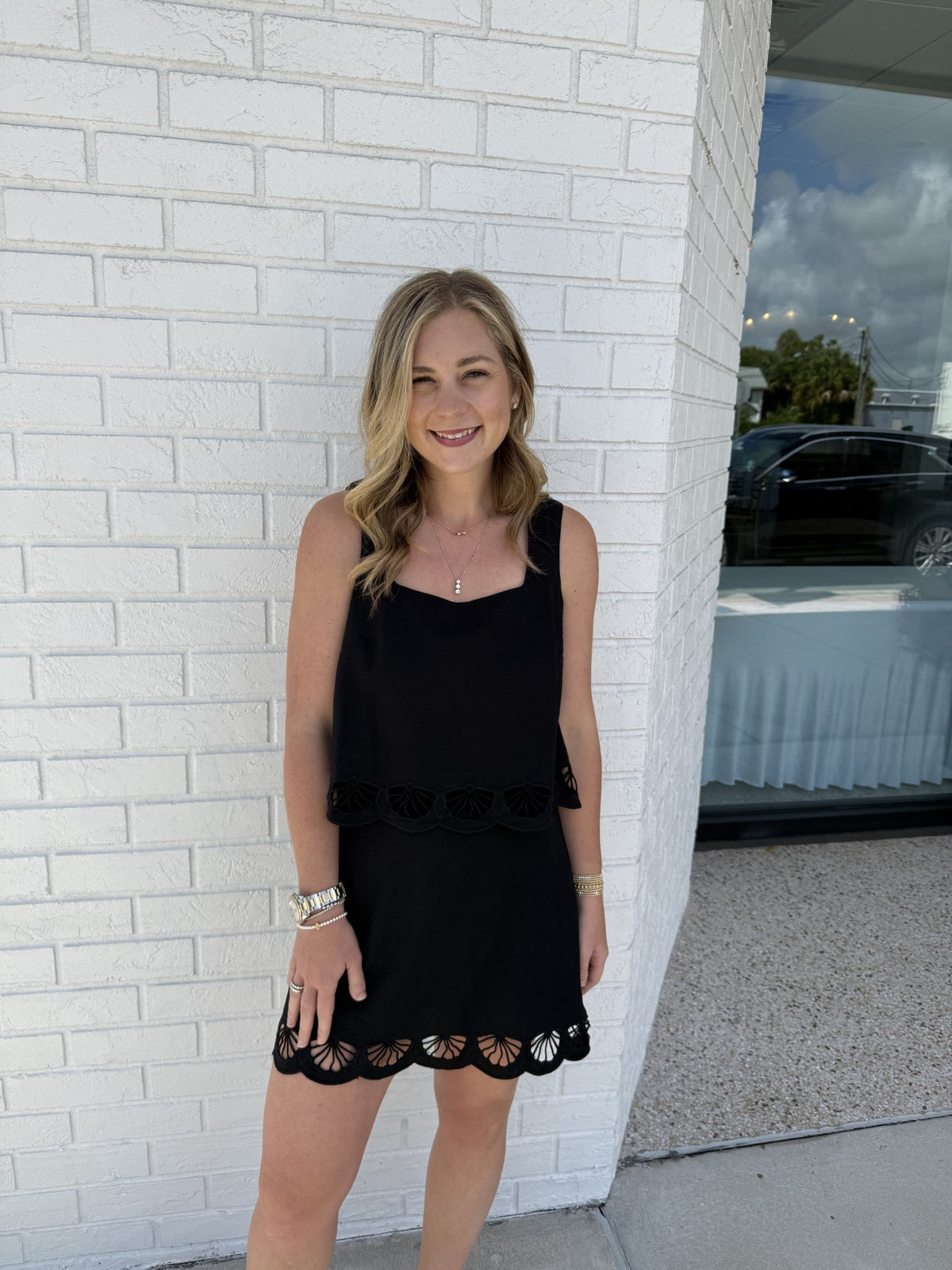 Charlene Embroidered Linen Top