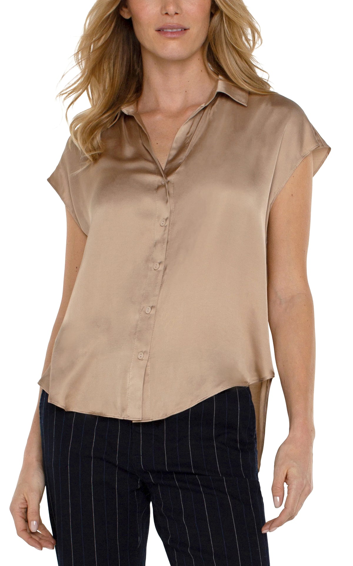 Button Front Dolman Blouse