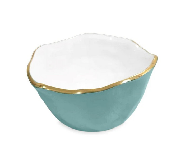 ENCANTO Osaka Small Bowl (Turquoise and White)