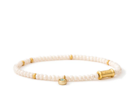 Stretch 4mm Bracelet Cream