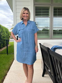 Belted Shirt Dress