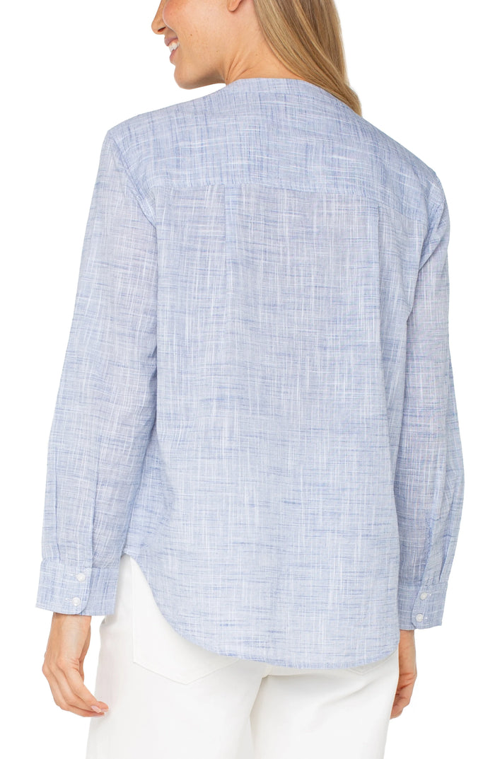 Button Front Shirt Crosshatch