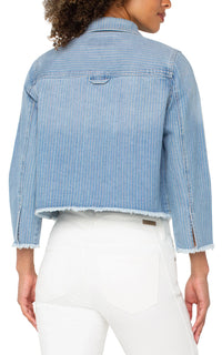 Crop Shacket Sunset Stripe