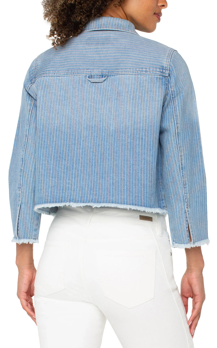 Crop Shacket Sunset Stripe