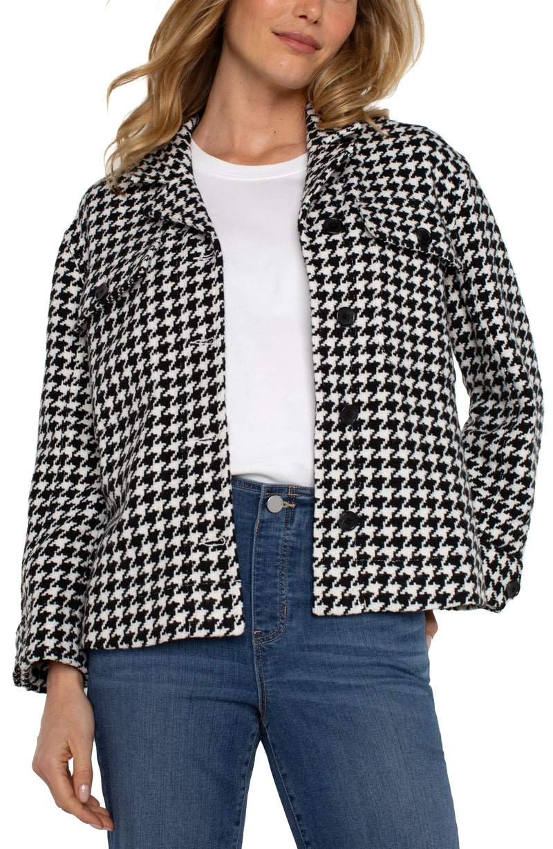 Houndstooth Cropped Shacket