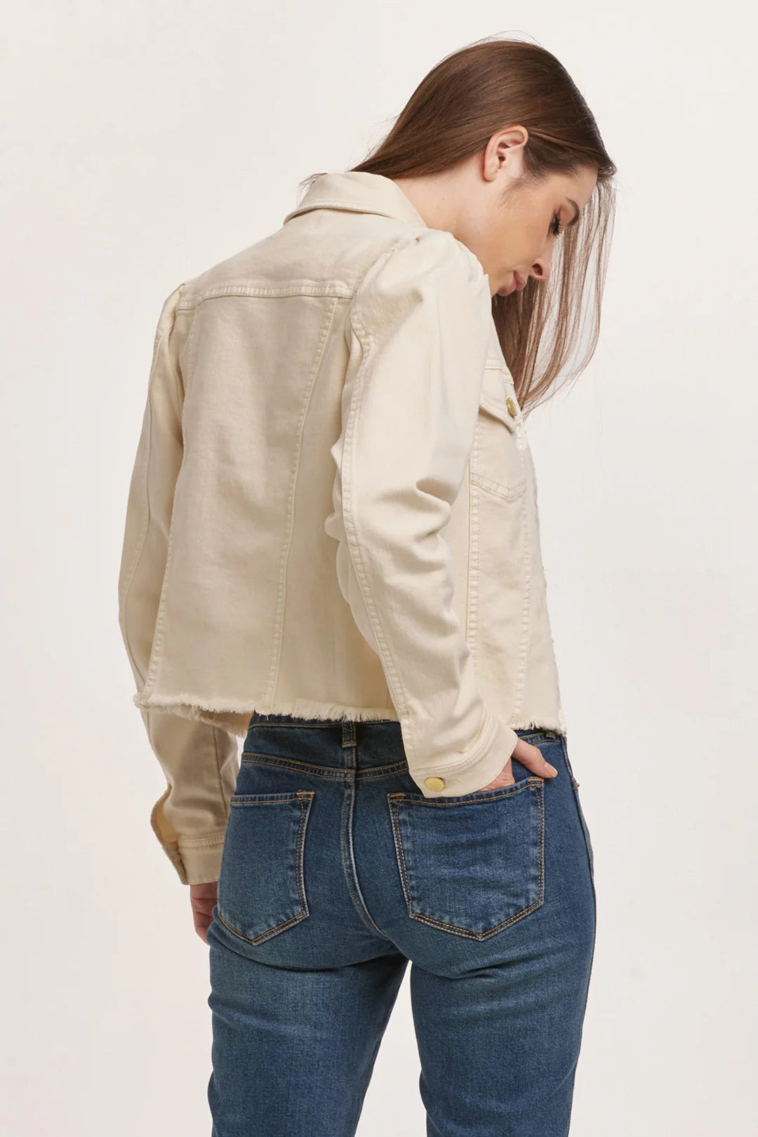 Roselyn Cut Off Jacket Wheat