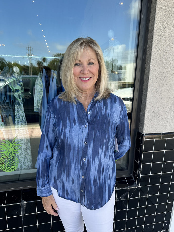 Long Rolled Sleeve Blouse