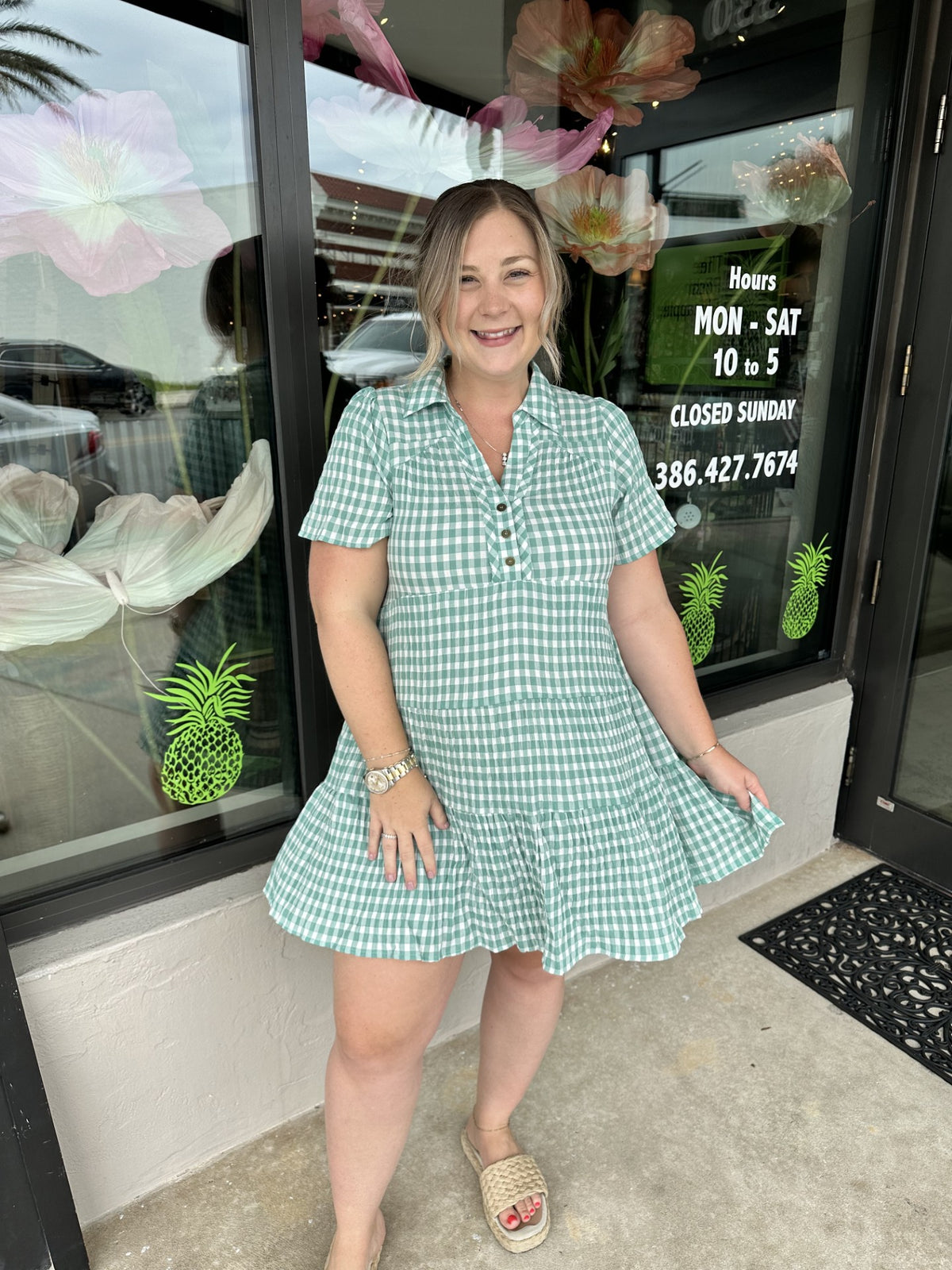 Gingham Glam Dress