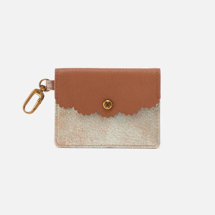 Tabby Flap Card Case Saddle Stardust