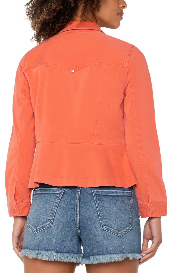 Peplum Trucker Jacket