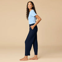 Pointelle Cropped Pant with Lettuce Edge