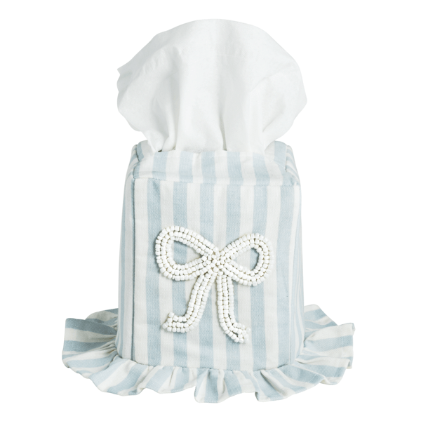 Stripe Bow Tissue Box Cover