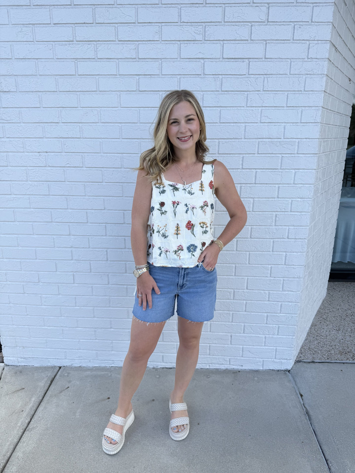 Botanical Side Tie Top