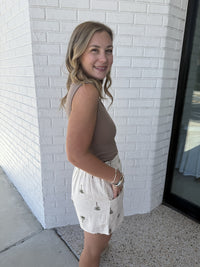 Drift Palms Linen Shorts