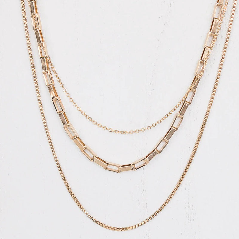 Baylee 3 Layer Gold Necklace