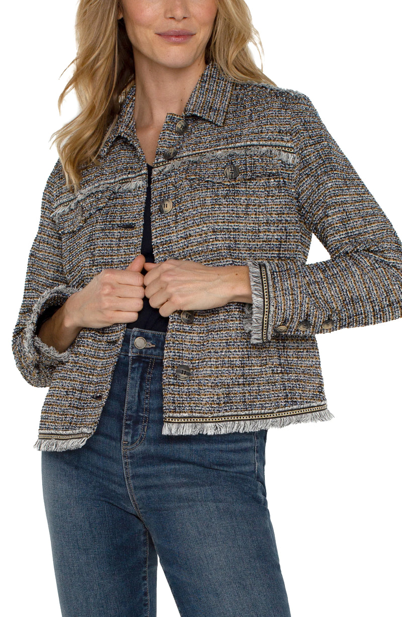 Trucker Jacket Lapis Boucle