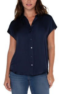 Button Front Dolman Blouse