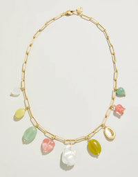 Cotton Candy Necklace 18" Multi