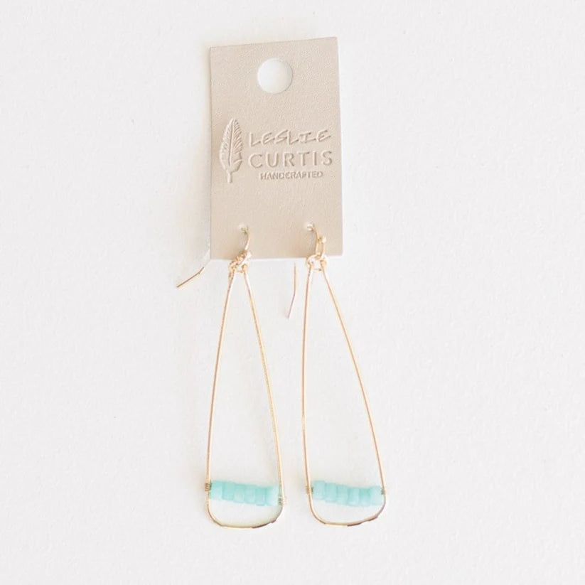 Katie Glass Bead Drop Earrings