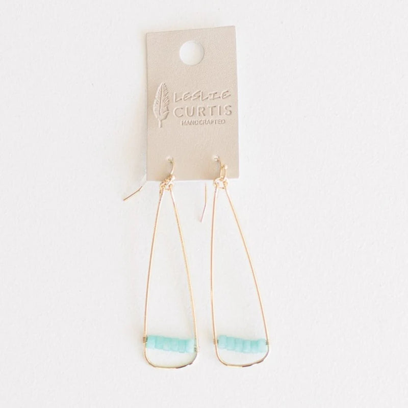 Katie Glass Bead Drop Earrings