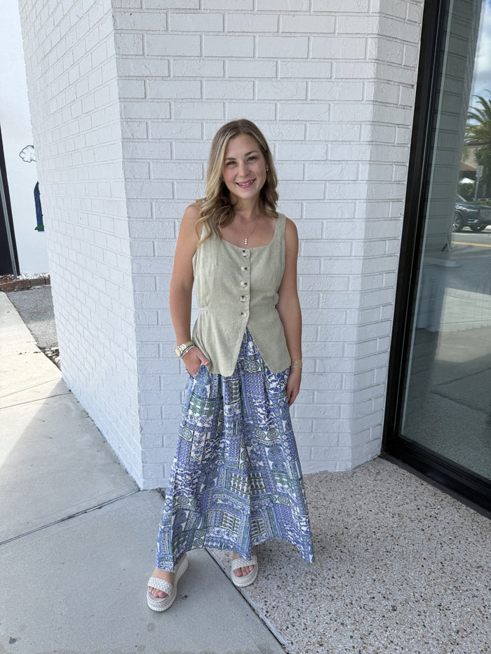 Scarf Print Pants