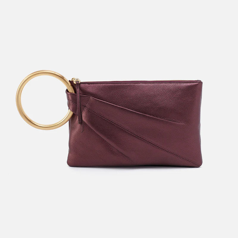 Sheila Frosted Plum Ring Clutch