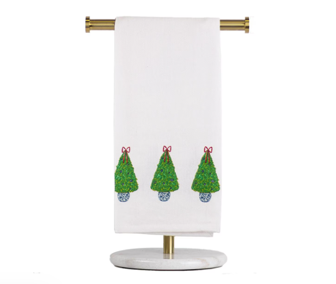 Christmas Topiary Hand Towel