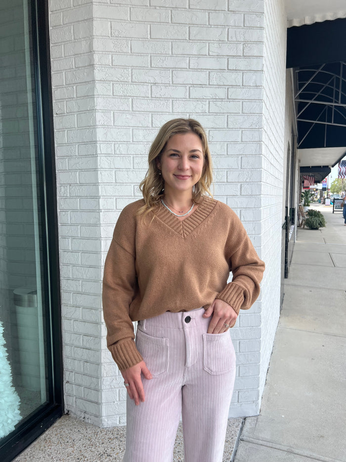 Cloud Spun V-neck Sweater