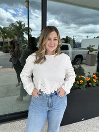 Ambroise Embroidered Linen top