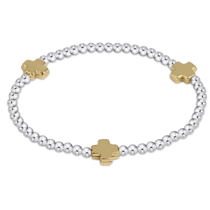 Signature Cross Sterling MXM 3mm Gold Bracelet