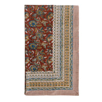 Floral Block Print Table Cloth