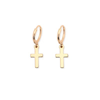Grace Small Cross Huggie Earring