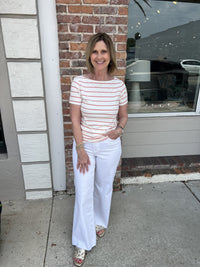 Short Sleeve Boatneck Top